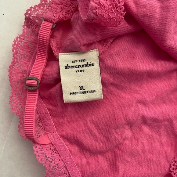 Abercrombie Kids XL hot pink bralette with polka dot motif EUC - Picture 7 of 7
